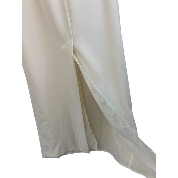 NWT Sz 12 2-Piece Patra Ivory Evening Dress Jacket Set Formal Wedding Mother - Picture 15 of 16